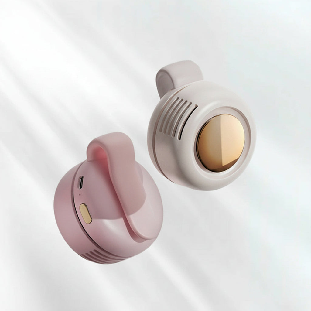 Mf019 Small Cyclone Bladeless Fan USB Charging Hanging Neck Small Fan Mini Waist Hanging Portable Mini Flap Pocket Pants