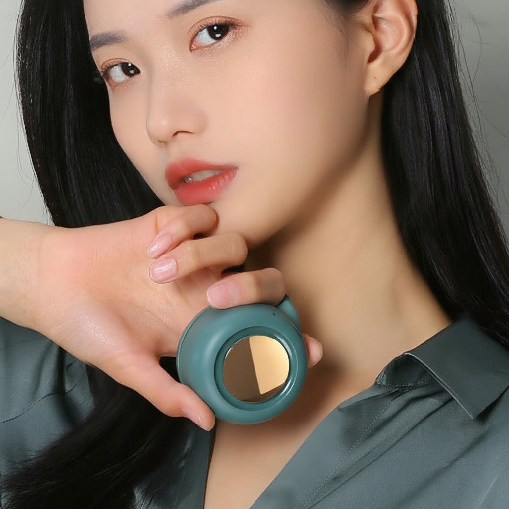 Mf019 Small Cyclone Bladeless Fan USB Charging Hanging Neck Small Fan Mini Waist Hanging Portable Mini Flap Pocket Pants